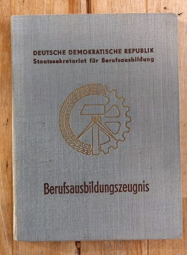Ddr berufsausbildungszeugnis - ddr,