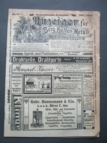Anzeiger für bergbau - anzeiger,