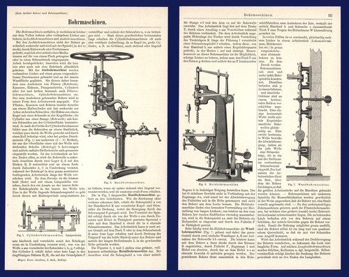 Bohrmaschine druck anno 1893 - anno,